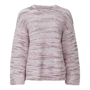 Splendid Space Dye Sweater Crew Neck Long Sleeve Purple Wool Blend Size Large